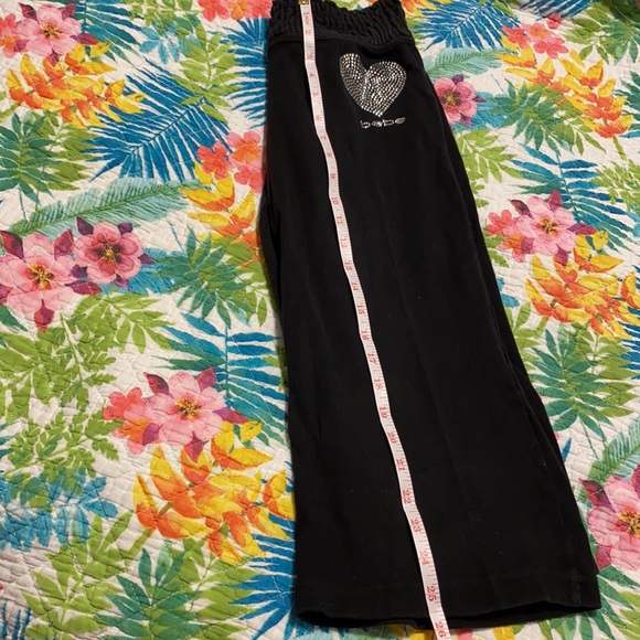 Bebe set 2 piece tank top and soft capris bling Swarovski rhinestone black y2k - Picture 5 of 6